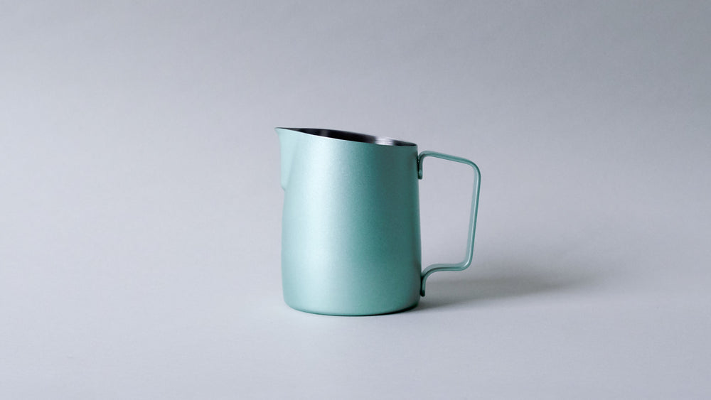 17oz Latte Art Pitcher IVY x LKY with Tapered Sharp Spout in Metallic Green